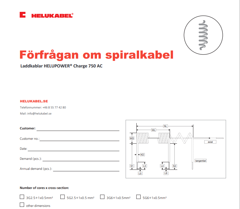 Förfrågan om spiralkabel