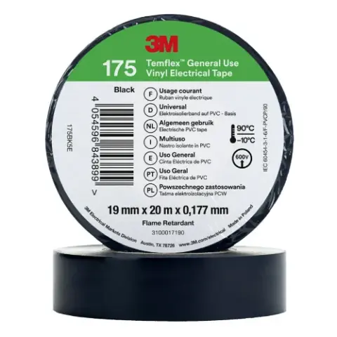 3M™ Temflex™ Vinyl Electrical Tape 175, Black