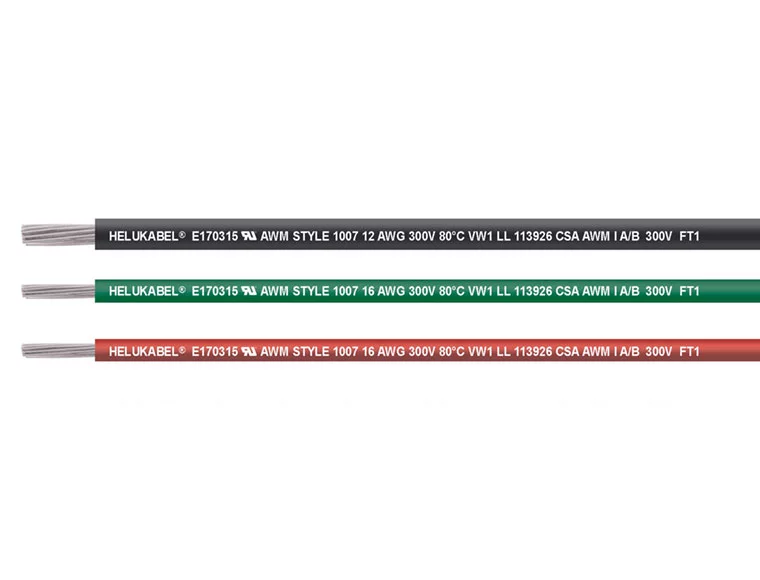 HELUKABEL® SINGLE CORE UL Style 1007 - förtent, 300 V, 80°C