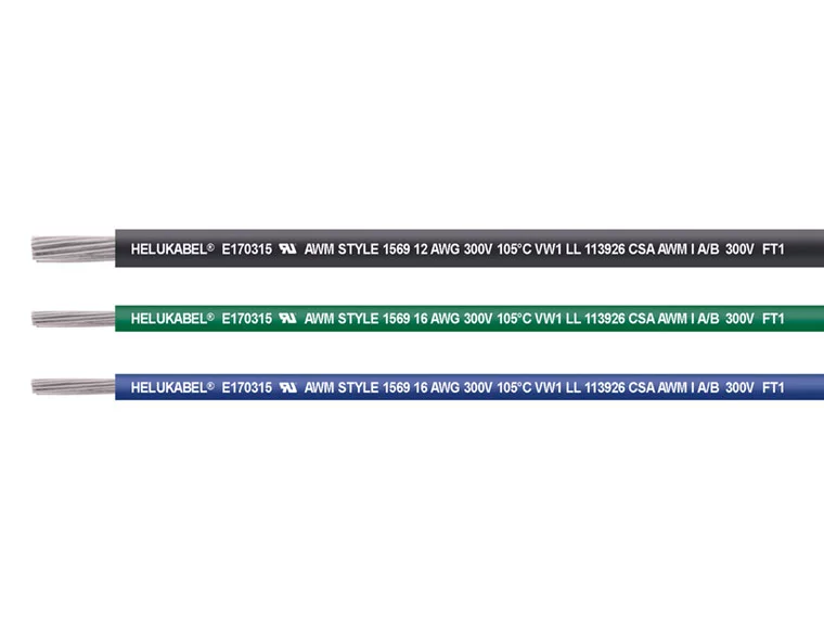 HELUKABEL® SINGLE CORE UL Style 1569 - förtent, 300 V, 105°C