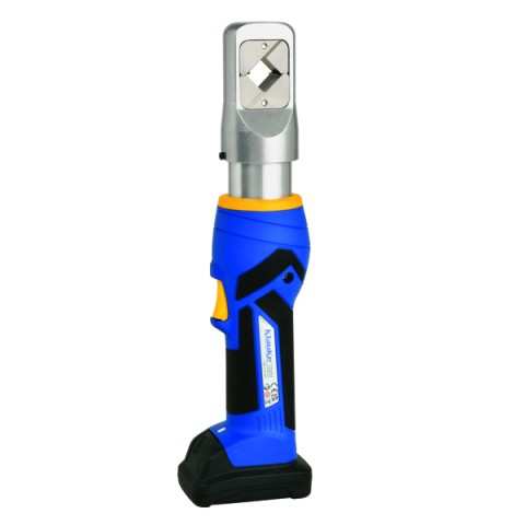 Battery-powered hydraulic press tool  for cable end-sleeves 6 - 120 mm²